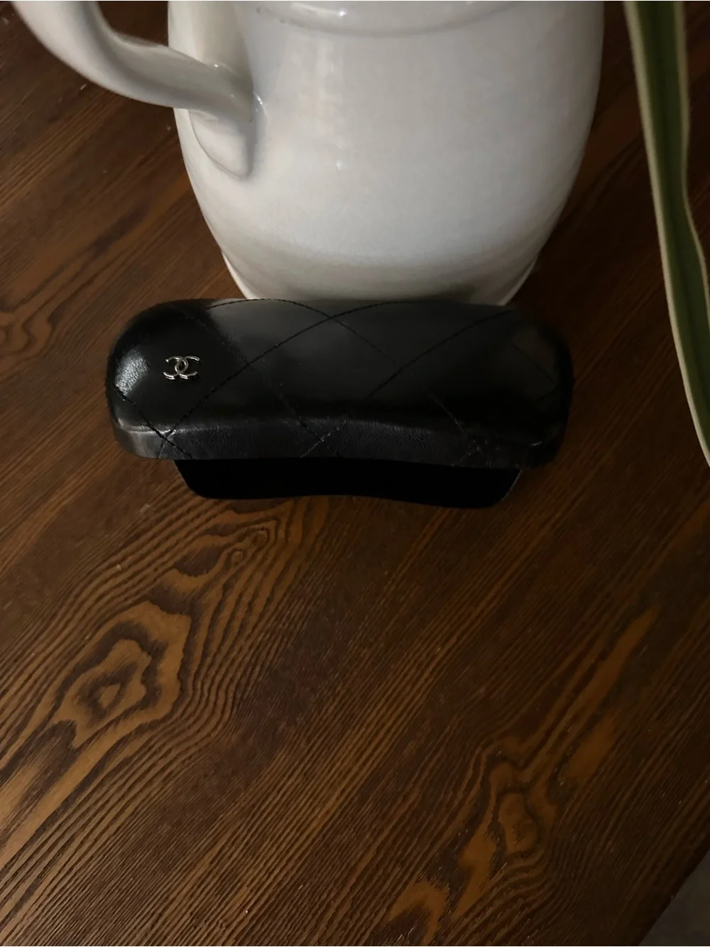 Black Quilted Eyeglass Case